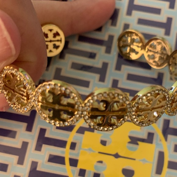 Tory Burch Jewelry - Tory Burch pave cuff bracelet %100 Authentic price is Firm